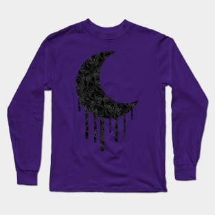 Black Rose Moon (purple) Long Sleeve T-Shirt